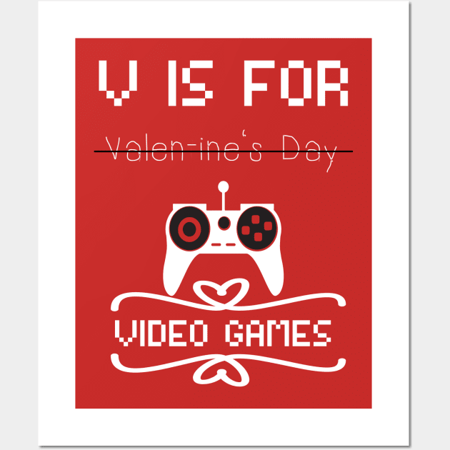 v is for video games Wall Art by Pattycool